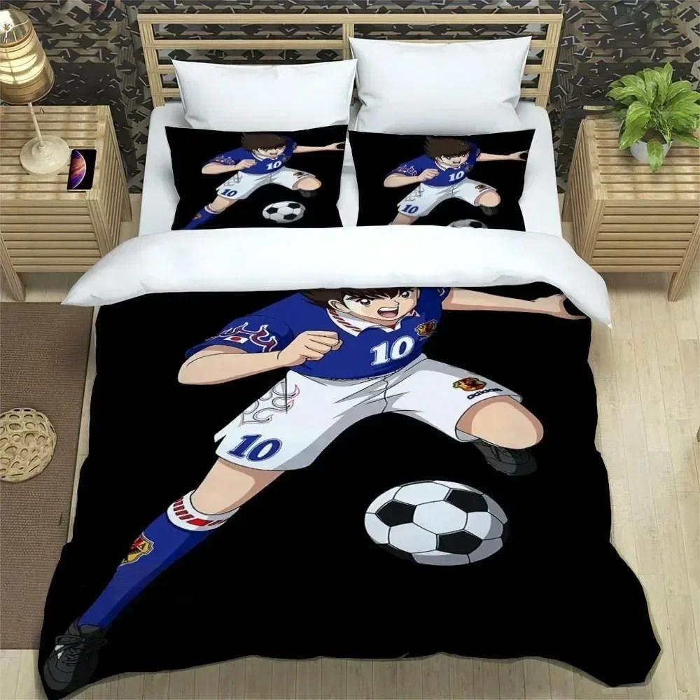 Новая коллекция постельного белья по аниме Captain Tsubasa Пододеяльник с наволочкой Размеры: Твин, Фулл, Квин, Кинг Постельное белье Домашний текстиль