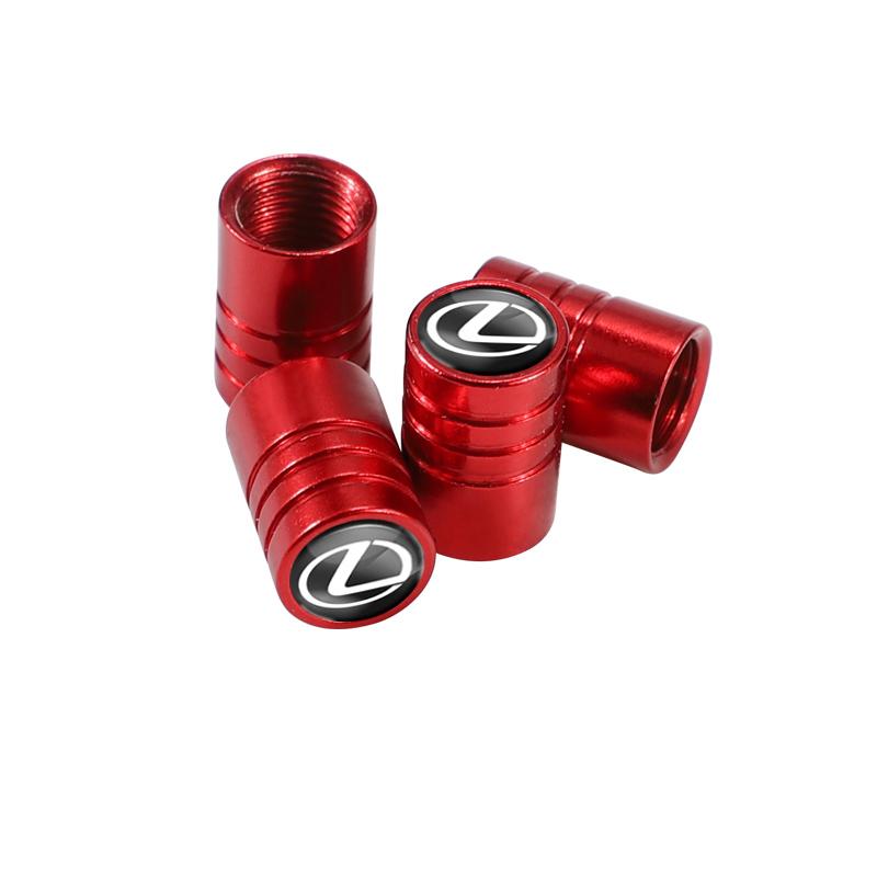 SKIA7 4Pcs Car Tire Valve Caps Alloy Dust Cap For Lexus RX330 IS250 Ct200h ES300h RX350 IS300h ES350 Car Styling Accessories Valve Cap