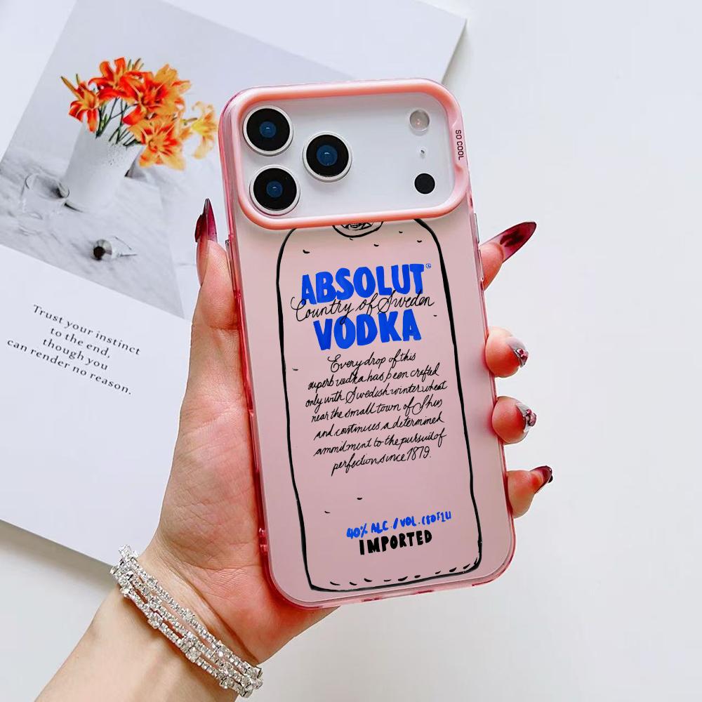 КРУТОЙ Чехол для телефона COOL A-AbsolutS V-VodkaS Для iPhone 17 16 15 14 13 12 11 Pro Max Air Матовый Лазерный Аврора Ударопрочный Funda