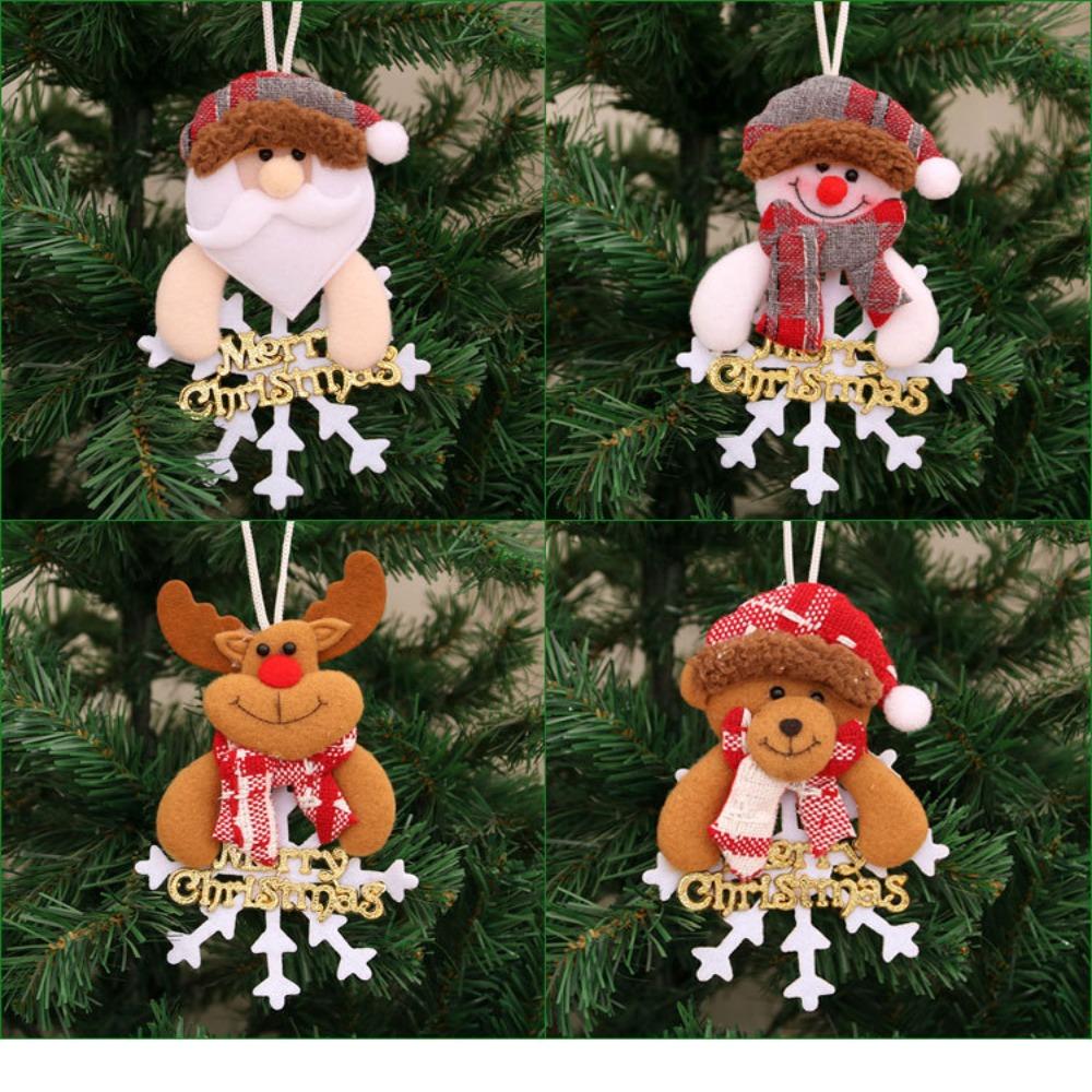 1/4 шт. олень медведь рождественская елка подвесные игрушки Санта снеговик рождественская подвесная подвеска домашний декор