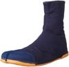 K-WORK K-Guard Indigo-Dyed Tabi Socks, 7-Ply Kohashe with Toe Cap, KGA7-AI-260, Men's, Indigo, Size 25.5