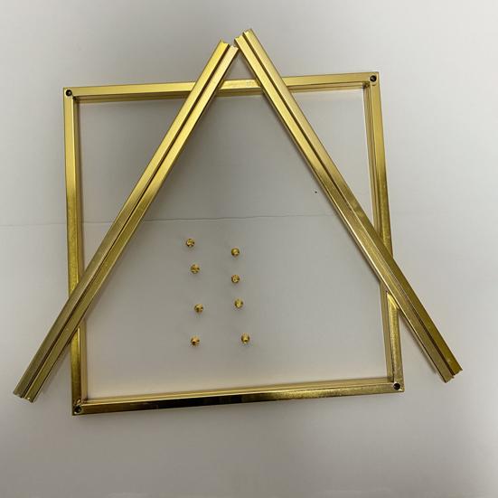 Flower Display Stand Gold Tall Floor Vase Plant Shelf Detachable Metal Flower