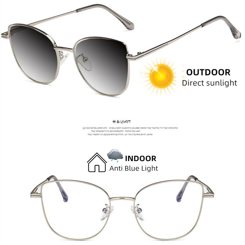 New Women Glasses Cat Eye Anti Blue Light Radiation Protection Eyeglasses Female Small Frame Eyewear Metal Girls Reading Glasses