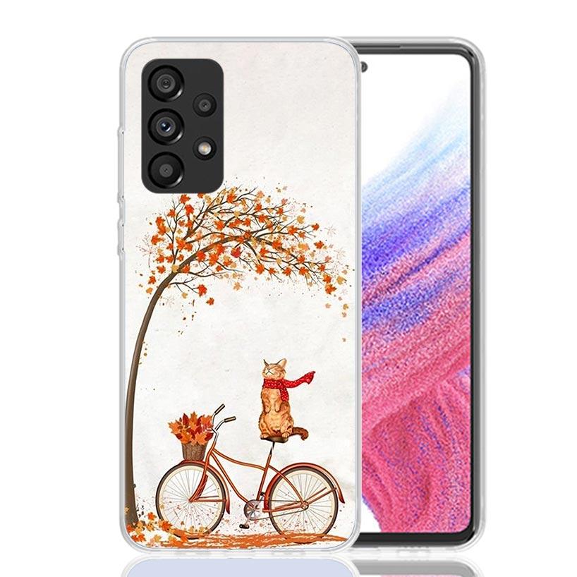 Kitten Cat Christmas Pumpkin Phone Case for Samsung Galaxy A17 A16 A15 A14 A13 A57 A56 A55 A54 A53 A37 A36 A35 A34 A33 A26 A25 A