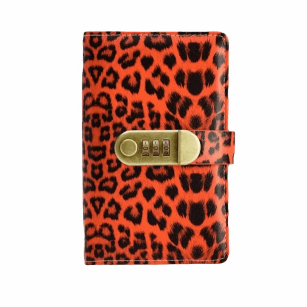 Leopard print Money Saving Binder Savings Wallet Notebook Office Stationery Supplies
