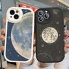 Популярный стиль INS Чехол для телефона Луна Жесткая кожа Для iPhone 16 15 14 13 12 Mini 11 14 Pro Max Xs X Xr 7 8 Plus Fundas