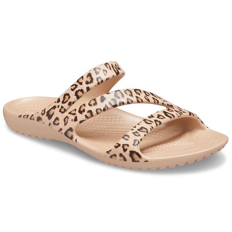 Crocs Kadee II Уличные спортивные тапочки Женские тапочки Леопардовый принт 206894-90L