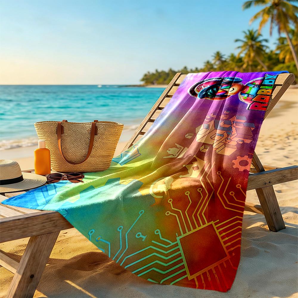Roblox Beach Towel Super Soft Microfiber Quickdry Fabric Comfortable Lightweight Perfect for Traveling Yoga Camping and Swimming