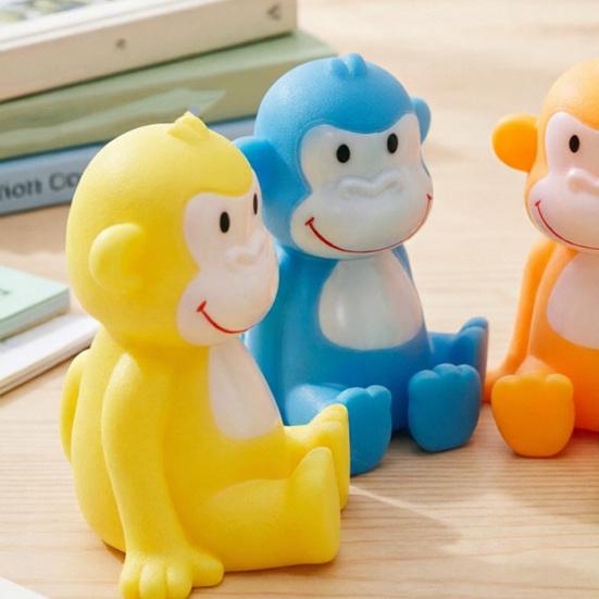 Squeaky Monkey Squeeze Toy with Realistic Sound Soft TPR Fidget for Stress Relief Cute Animal-Shaped Decompression Gadget for Kids Adults