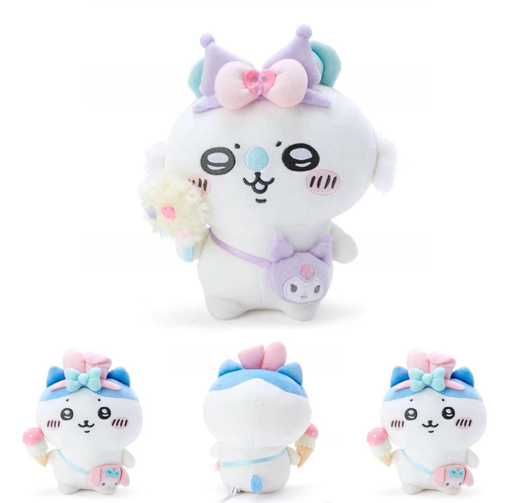 Chikawa Yukikawa Dog Self-mocking Bear Plush Toy Funny Animal Shape Soft Pp Cotton Filling 20cm Teddy Bear 10cm Hanging Pendant
