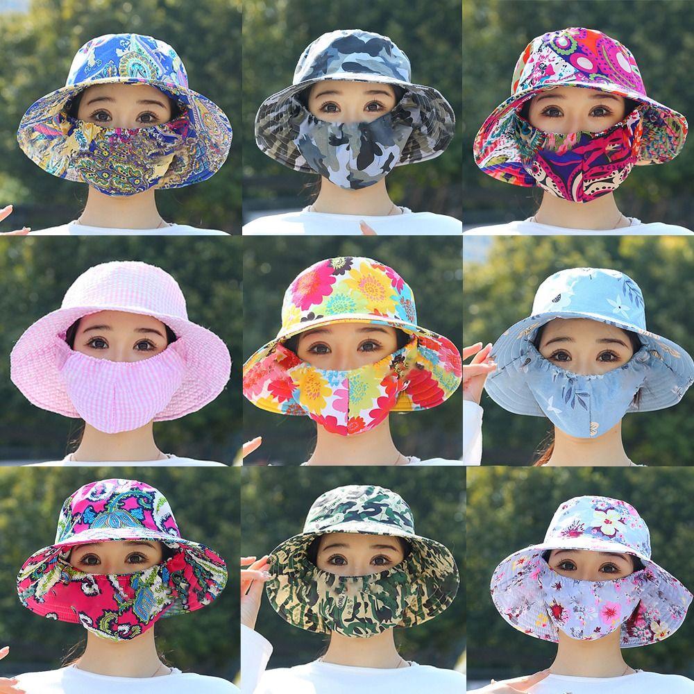 Anti-uv Sun Protection Hat Shawl Tea Picking Cap Cycling Headwear Sunscreen Cap  Summer