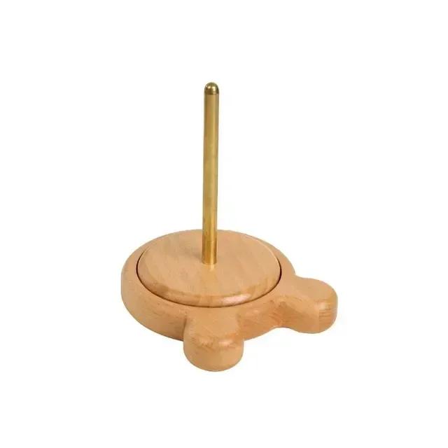 Rotatable Winding Wool Spool Wool Thread Winding Tools Wooden Stand Holder Yarn Ball Winder Spinning Knitting Organizer