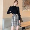 Black Semi-turtleneck Bottoming Shirt Women's New Inner and Outer Wear Slim-fitting Long-sleeved Thickened Sweater Knitted Sweater