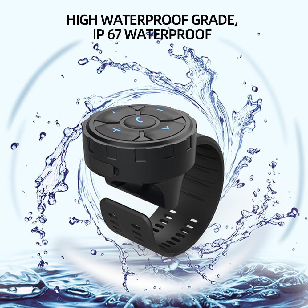 Wireless Bluetooth 5.3 Remote Button Helmet Earphone Motorcycle/Bike Handlebar Media Controller Car Steering Wheel Control