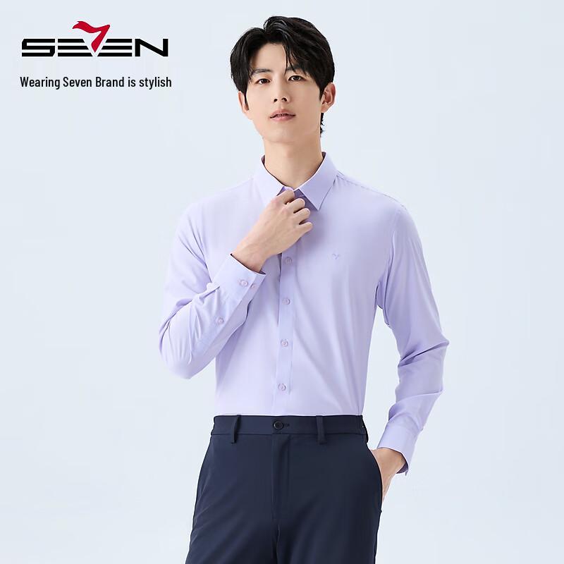 Septwolves Men's Modal Blend Business Long-Sleeve Shirt