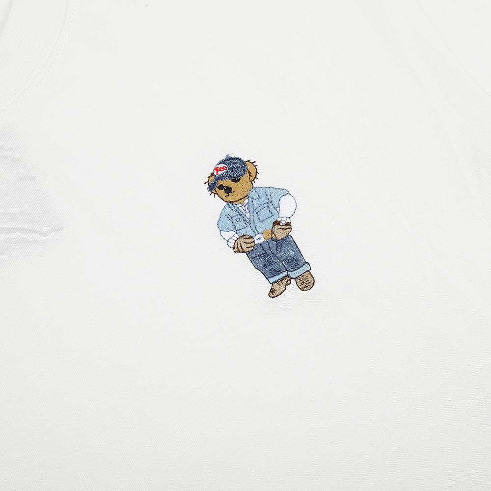 Ralph Lauren Летняя хлопковая футболка с вышитым логотипом 'Polo Bear' для мужчин и женщин, повседневная футболка с коротким рукавом