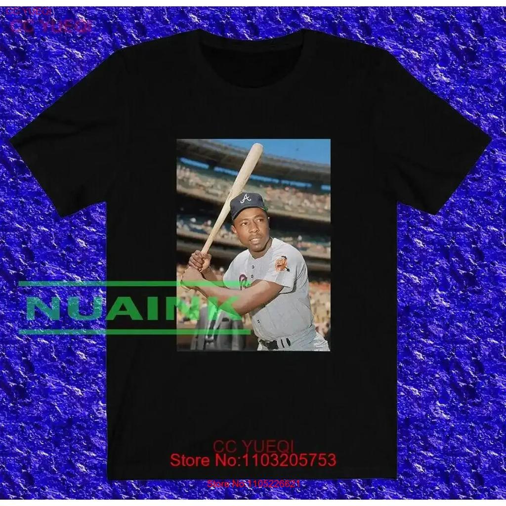 New Hank Aaron T Shirt Art Father Gift Size S To 4xl Vintage Comfortable Soft Versatile Slightly Designer Clothes
