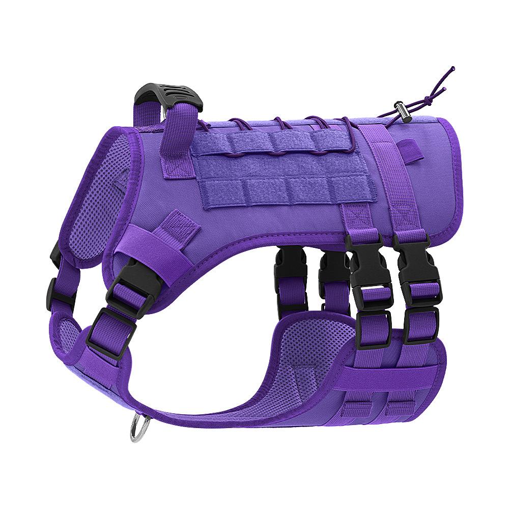 Dog Chest Back Large Dog Tactical Chest Strap Explosion Proof Velcro Dog Chest Back Large Dog Pet Leash