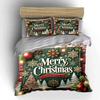 Christmas Tree and Reindeer Pattern Bedding Set (1 duvet cover, 2 pillowcases, duvet not included)