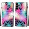 Fashion Painted Pattern Cover Lanyard Flip Leather Case For iPhone Samsung Huawei Honor Xiaomi Redmi OPPO Realme Moto Asus