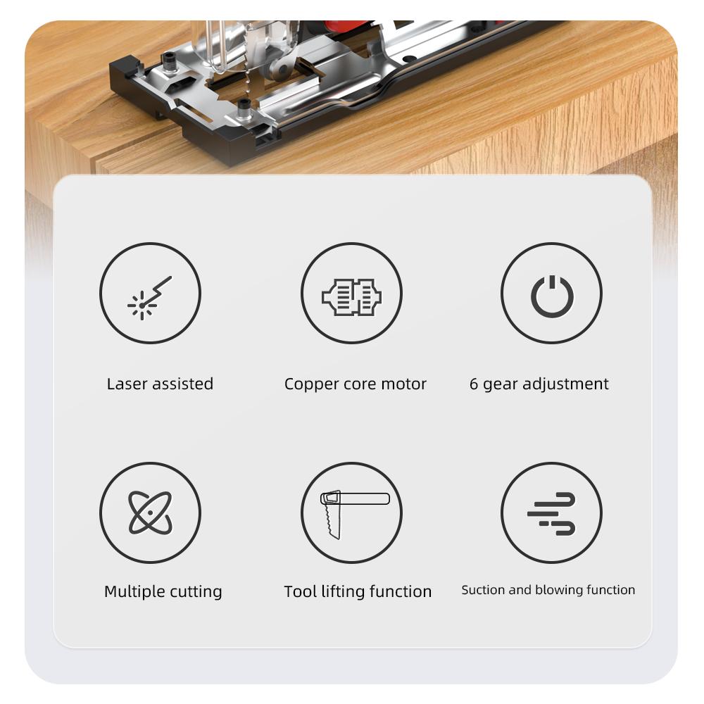 NANWEI 12 В/Лобзик/Мини/6 скоростей/1500-2800 об/мин/Интерфейс зарядки Tpye-C