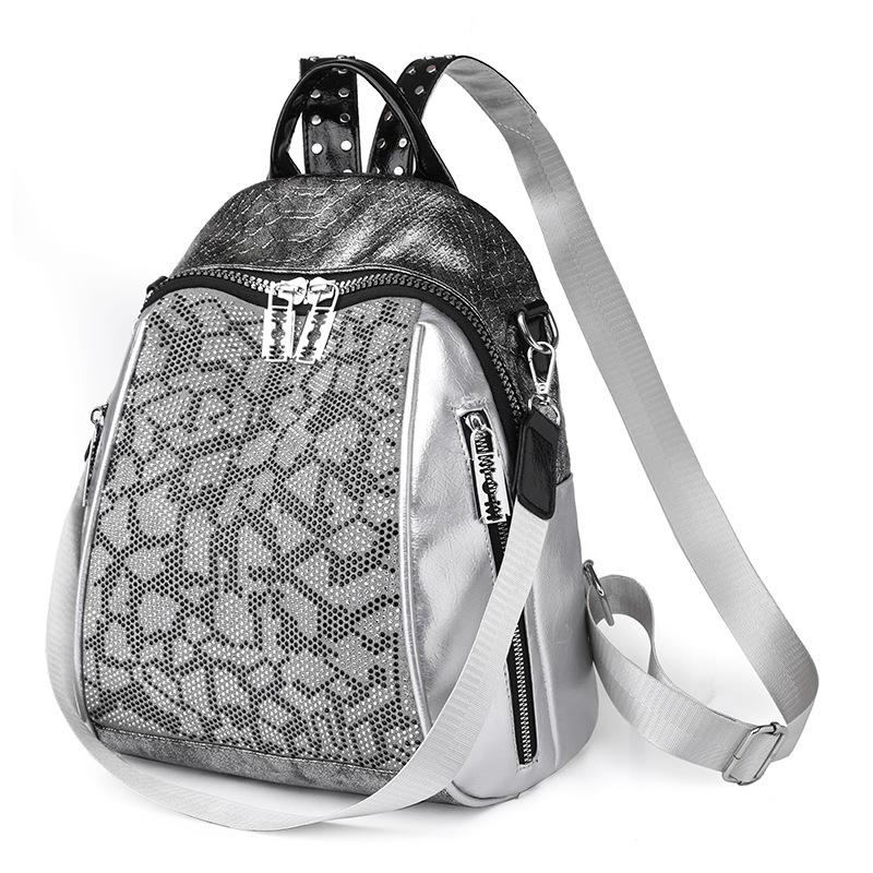 Women's Backpack Rhinestone Leopard Print Outdoor Backpack