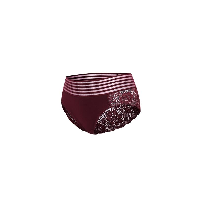 Женские кружевные трусики с высокой талией, дышащие сетчатые трусы с цветочным принтом, женские трусы