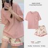 Summer Pajamas Homewear Suit Female Thin Cotton Short-Sleeved Shorts Cartoon Casual Korean Sweet Student Pajamas Homewear