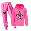 4266 Детские Мальчики Девочки HELLO NEIGHBOR Принт Худи с Длинным Рукавом Брюки Комплекты Одежды