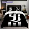 Juventus Football Club Emblem Bedding (1 * duvet cover + 2 * pillowcase, without core) Christmas birthday gift Bedding set Soft and comfortable