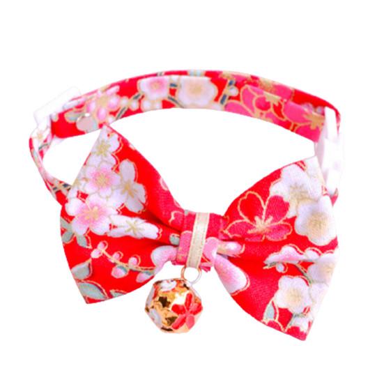 Ошейник для домашних животных в японском стиле, регулируемый отрывной воротник для домашних животных, кошек, собак, ошейники с бантом для
