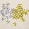 10Pcs Golden Silver Star Embroidered Patch Repairh Stick Clothes Badge Crafts Patches Costume Accessories