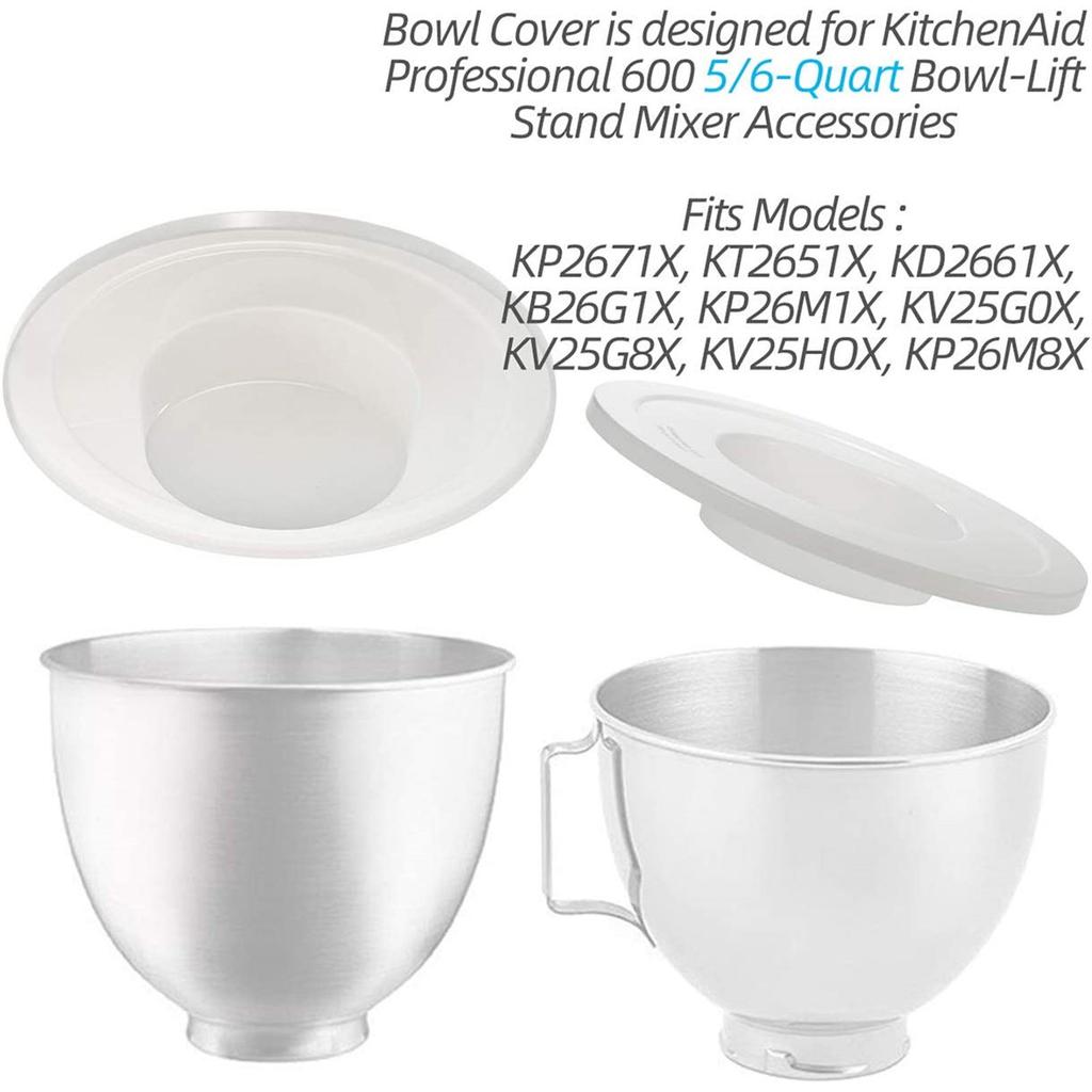 2Pack Mixers Bowl Covers for KitchenAid KSM75 KSM95 KSM150PS KSM152PS KSM155GB KT2651X Bowl Fermentation Lid Lift Models