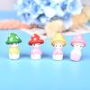 4Pcs/set Mushroom Doll Figures Decor Mini Fairy Garden Micro Landscape