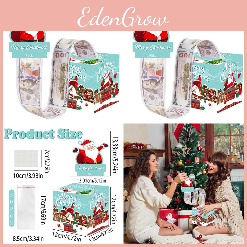 Рождественская Санта Синяя Тема Картонная Подарочная Коробка Копилка Для Праздничного Дарения Подарков