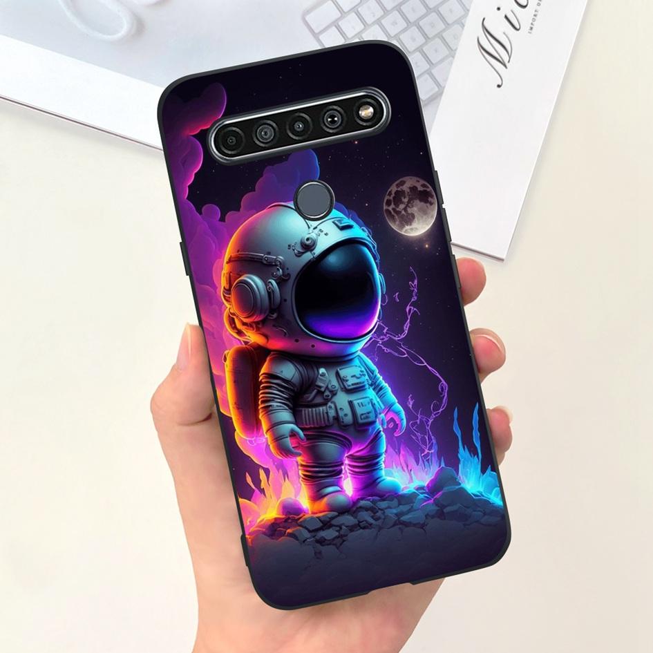 Чехол для LG K51S LMK510EMW LM-K510 Ударопрочный Чехол Милый Астронавт Мягкий Силиконовый Чехлы для Телефона Для LG K41S LM-K410 LMK410EMW Coque