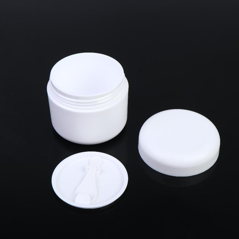 Refillable Empty Cosmetic Jar 50/100/120g Travel Size Face Cream Lotion Pot with Spoon for Vacation Trips