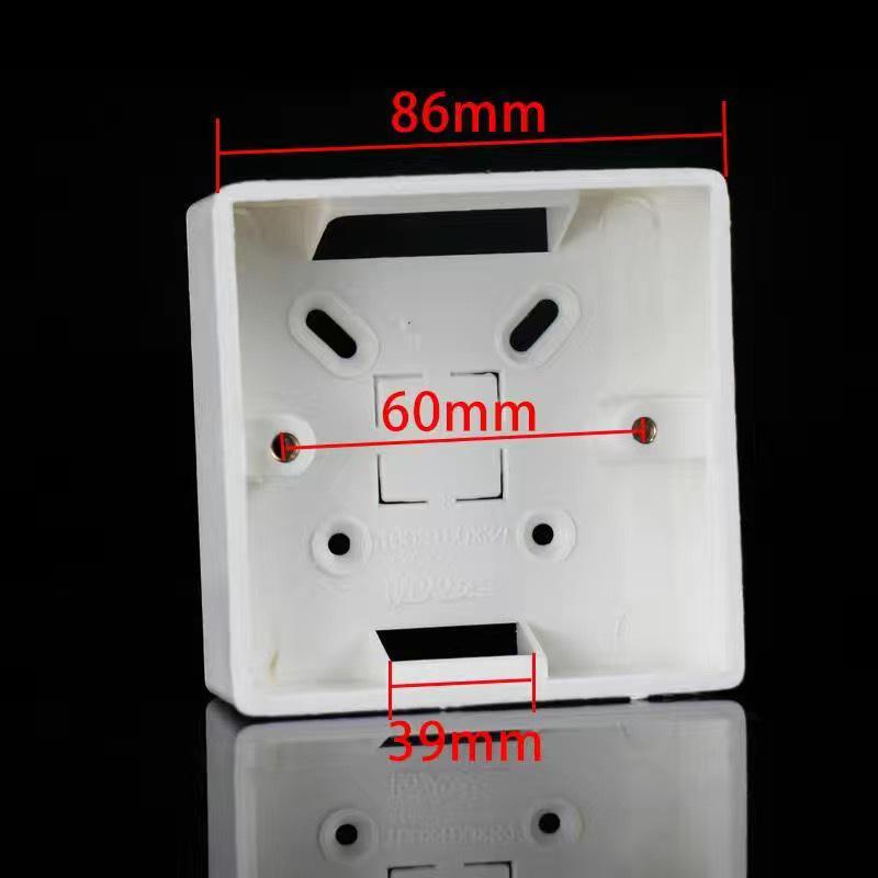 Двухсекционная огнестойкая монтажная распределительная коробка PVC86 для настенных выключателей и розеток.