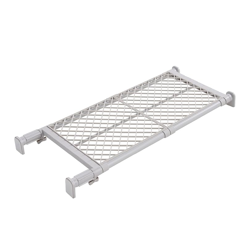 HEIAN SHINDO Tension Shelf, Strong Wide Type, Mesh, White, Load Capacity 50-30kg, Width 73-112cm, TAI-17A, Heian Shindo Kogyo