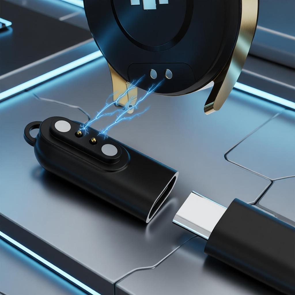 Магнитный кабель-переходник Type-C для зарядки часов Blackview R3 Willful IP68 SW021 Легкий USB-кабель-переходник для зарядки