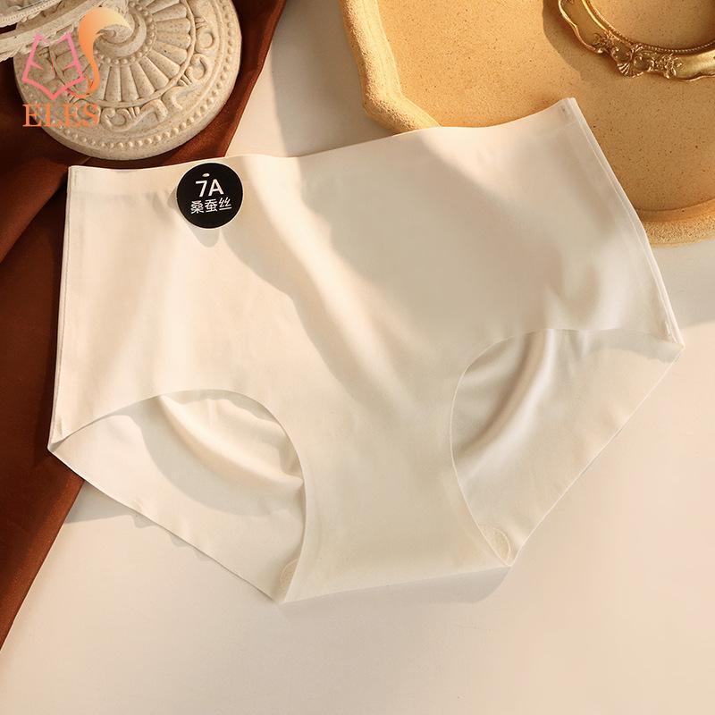 Women's Ice Silk Underwear Panties Women Summer Solid Color Large Size Briefs Breathable Seamless Underpants Knickers