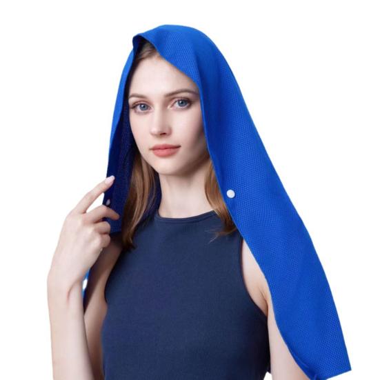 Охлаждающий капюшон с застежкой на пуговицы, УФ-защитное полотенце, быстросохнущее, портативное, унисекс, для спортзала