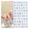 Big Mouth Monster Self Gel Nail Sticker 3 Sets, Mo, 6 Pcs.
