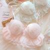 Girls Sweat Lace Bras Cute Push Up Bras Wireless Fashion Women's Underwear Brassiere Pink White Bras