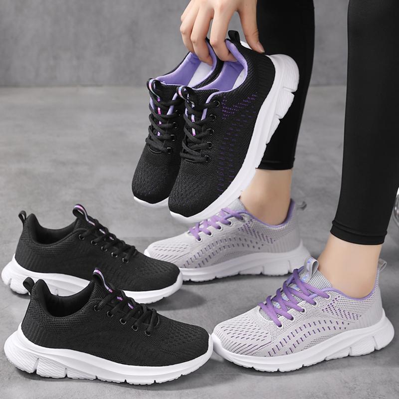 Spring and Autumn Women's Breathable EVA Ultra -light Stuffed Outdoor Running Shoes