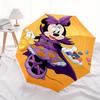 Halloween, Minnie Mouse Automatic Opening and Closing Umbrella, Compact Travel Umbrella, Lightweight and Portable, Suitable for Beach Commut