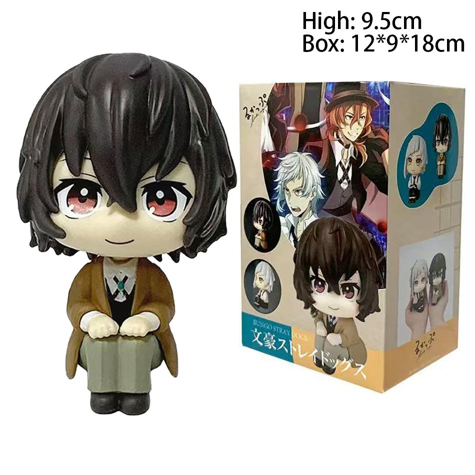 In Stock Look Up Bungou Dogs Dazai Osamu Nakajima Atsushi Action Figure Toys PVC Model Collection Kawaii Q Version Doll