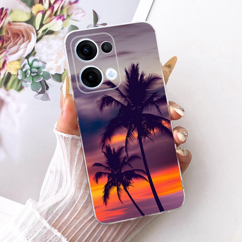 For Oppo Reno13 Pro Case CPH2697 Luxury Flowers Butterfly Painted Cover Soft Slim Phone Case For Oppo Reno 13 Pro Reno13 5G Bags