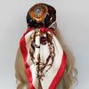 Дизайнерский шелковый квадратный шарф для женщин, маленький шейный платок, модный принт, фуляр, повязка для волос, атласный головной платок