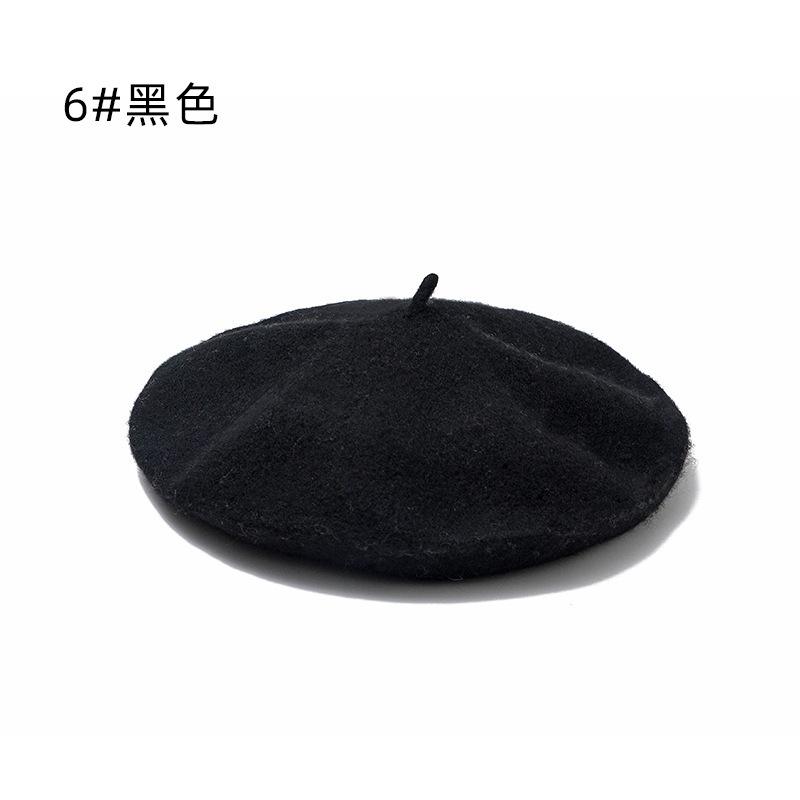 Woolen Beret Women's Autumn and Winter Vintage Versatile Fashion British Bud Painter Hat Tide